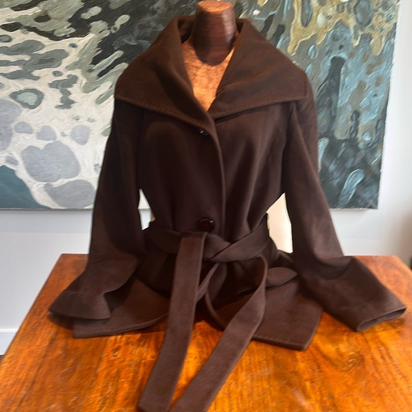 Ellen Tracy Jackets & Blazers - Gorgeous Ellen Tracy Cocoa Brown Wool Coat - Size 16